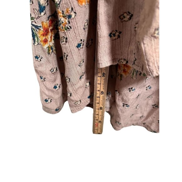 ANGIE flowy Boho Floral High low Smocked midi dress sz M - Picture 7 of 10